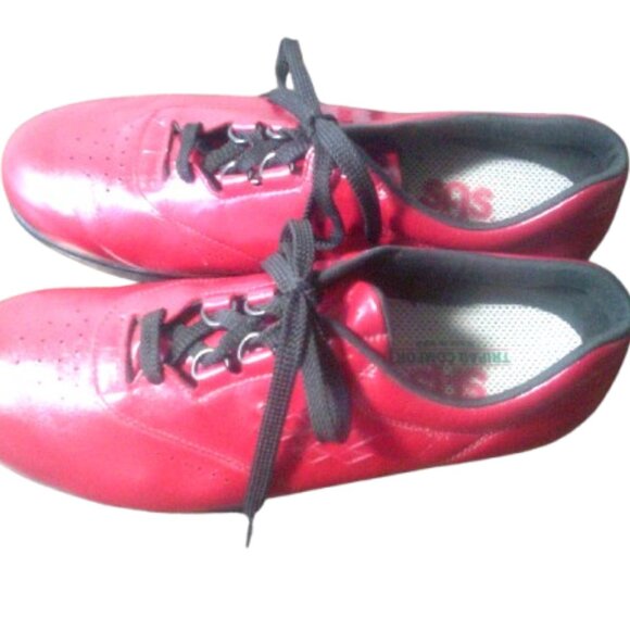 SAS Tripad Comfort Cherry Red Leather Free Time Womens Walking Shoes Size 10N - Picture 3 of 8